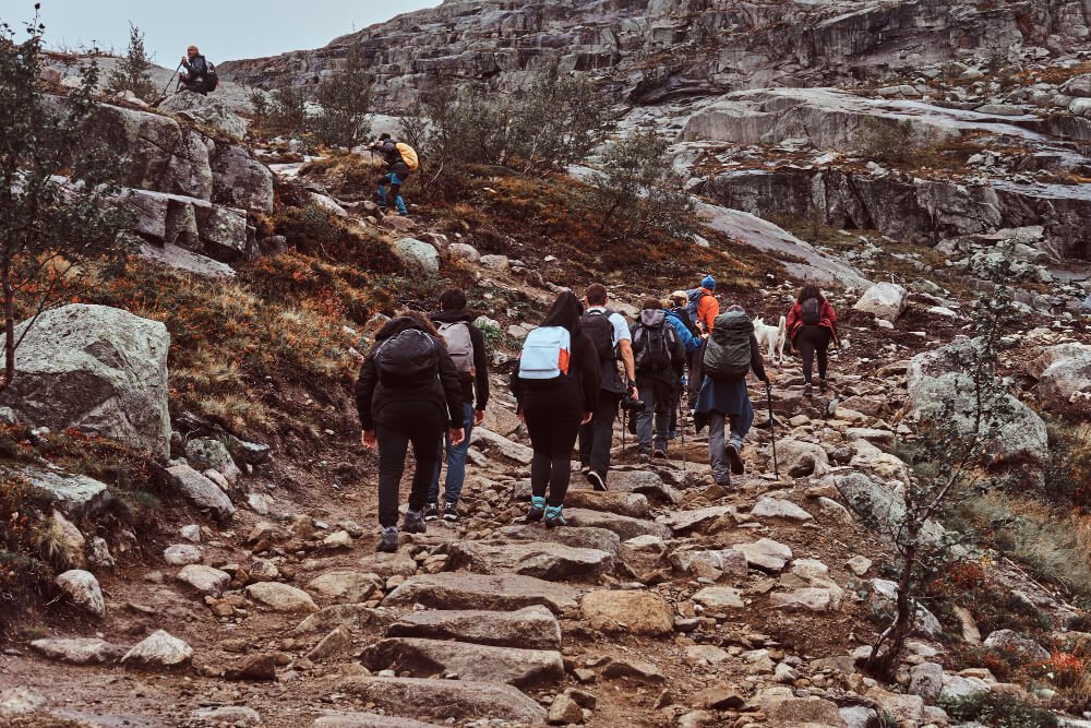 group-people-is-hiking-norway-mountains-group-hikers-with-backpacks-tracking-mountains