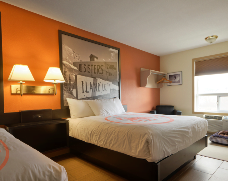 Fernie Fox Hotel interior view of guest room.