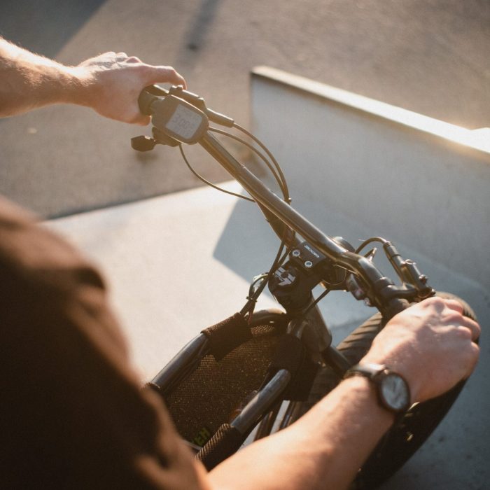 person riding ebike